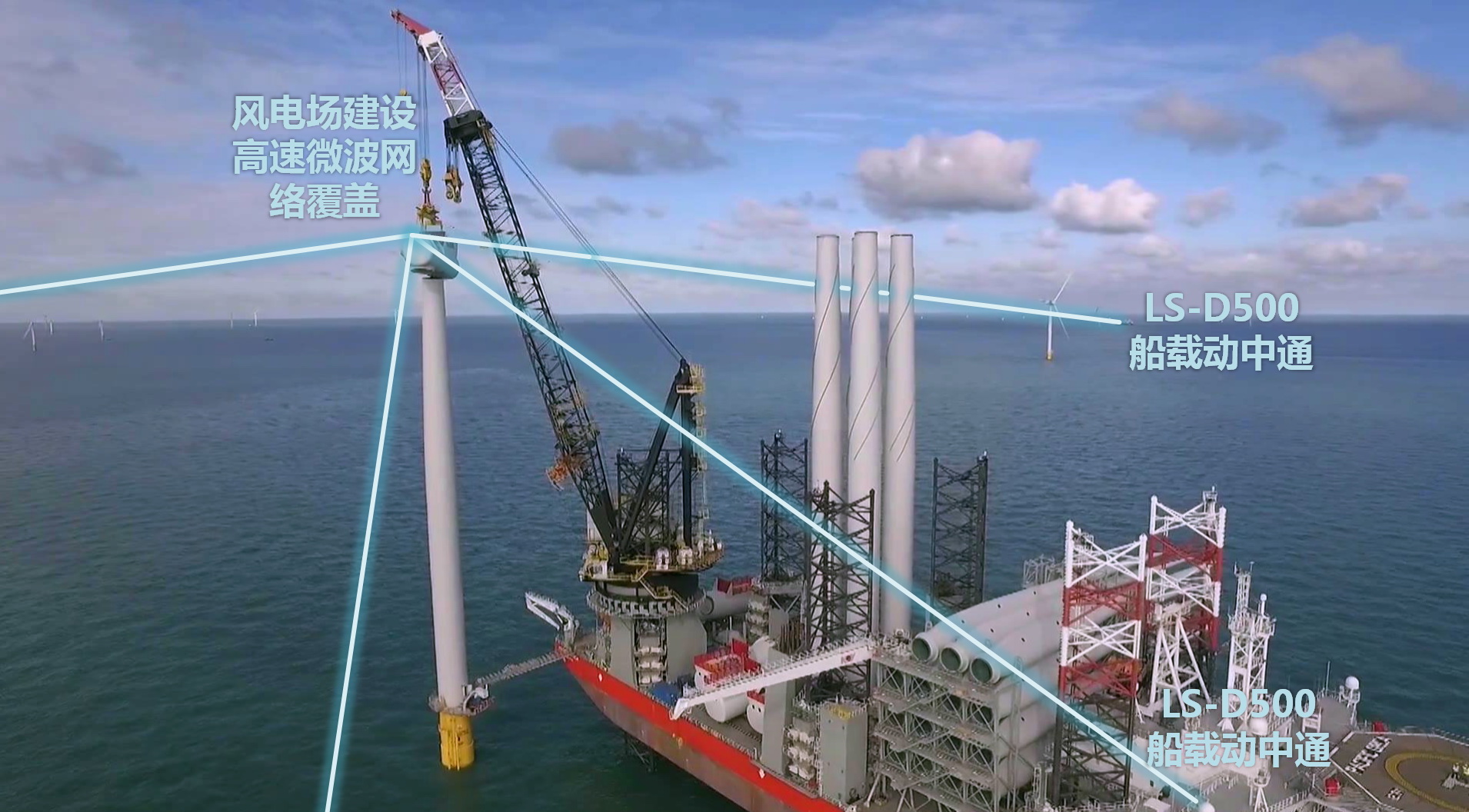 深圳安视源无线微波助力海上风电场施工建设